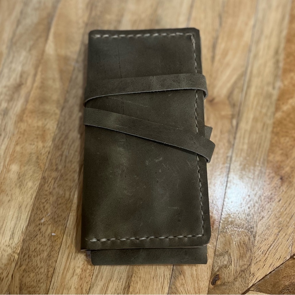 Handmade Green Leather Wallet